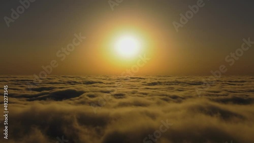 Wallpaper Mural A fabulous sunset. Orange sky. White clouds time lapse. Cinematic 4K. Evening. Torontodigital.ca