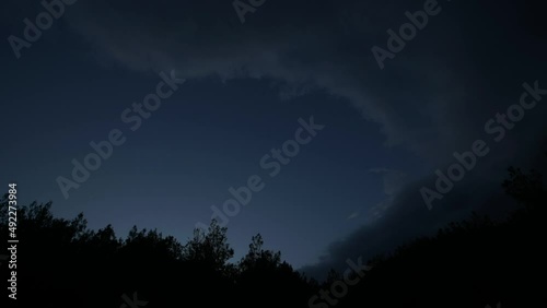 Wallpaper Mural Afternoon. Trees. Blue sky. Time lapse clouds. Torontodigital.ca