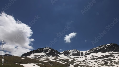 Wallpaper Mural White clouds at the top of the mountains. Glacial Lakes. Torontodigital.ca
