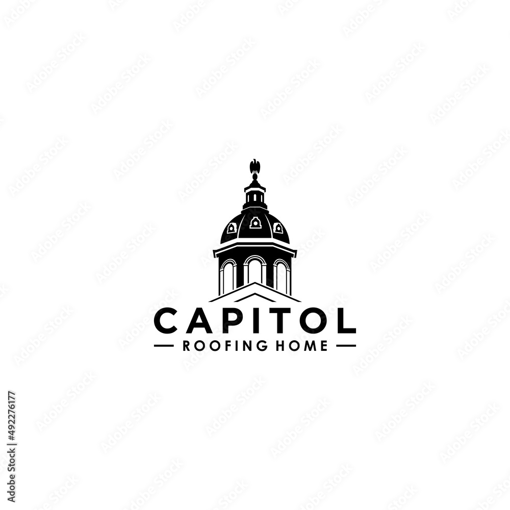 Capitol roofing logo design . Capitol roofing logo design .