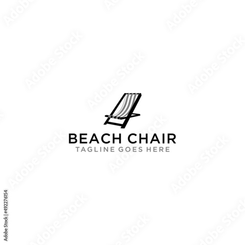 Beach chair logo design .