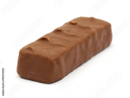 Chocolate bar isolated on white background