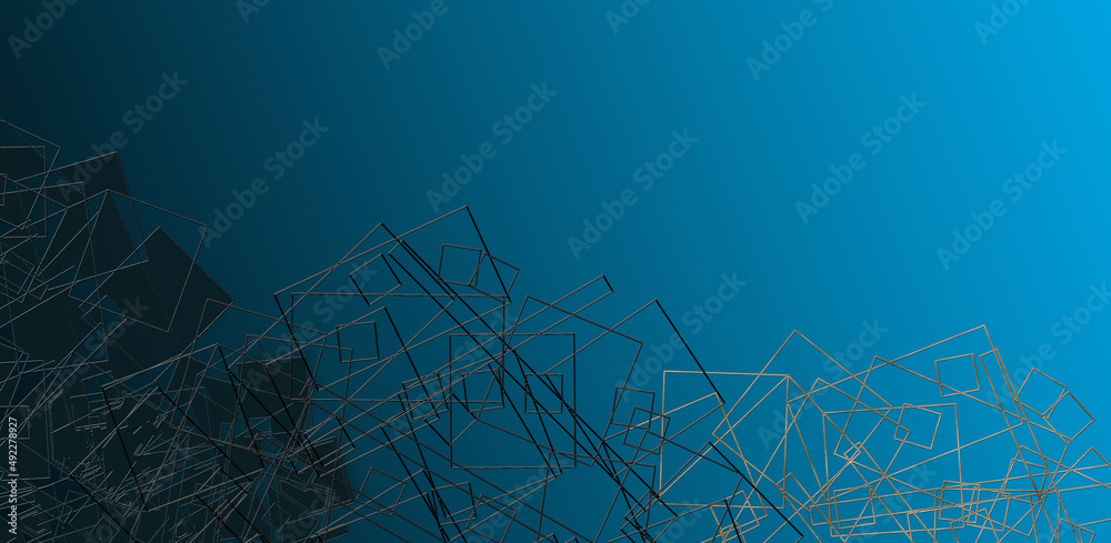 Abstract Wire Mesh. Wave Background on blue