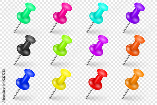 Office pushpins, pin tack stationery, push pins.