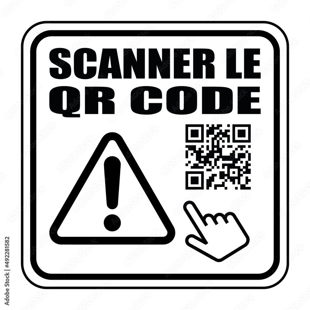 Logo scanner le QR code. Stock Vector | Adobe Stock