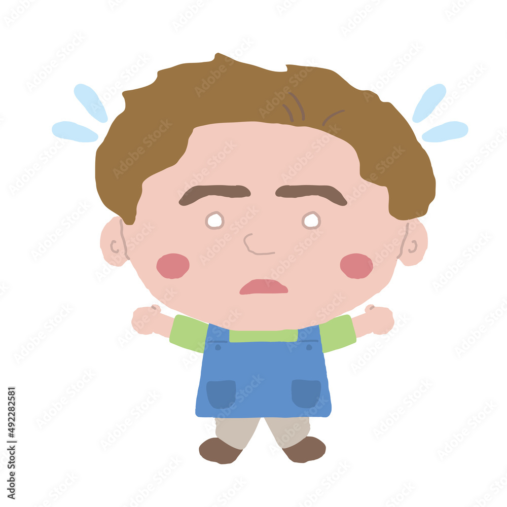 エプロン姿をした男性店員 イラスト素材 エプロン姿をした男性店員 イラスト素材