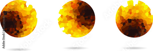 Mosaic style effect. Shades of yellow. Abstract background. EPS 10.