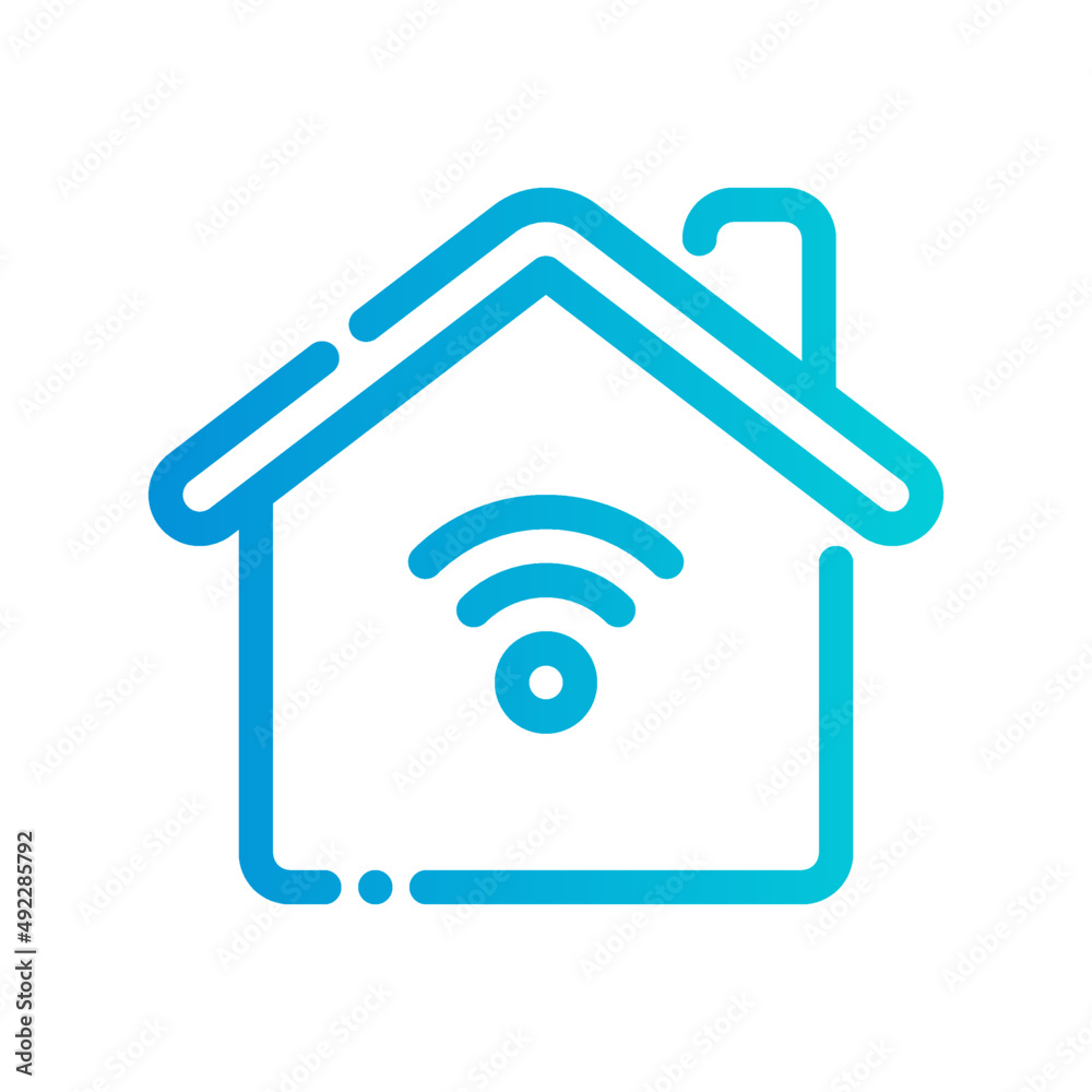 home wifi network internet of things iot smarthome icon home wifi network internet of things iot smarthome icon
