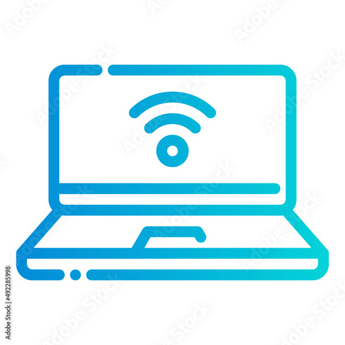 laptop network home smart internet of things iot smarthome icon