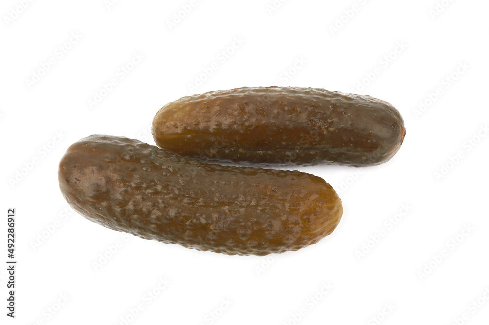 Marinated cucumber isolated