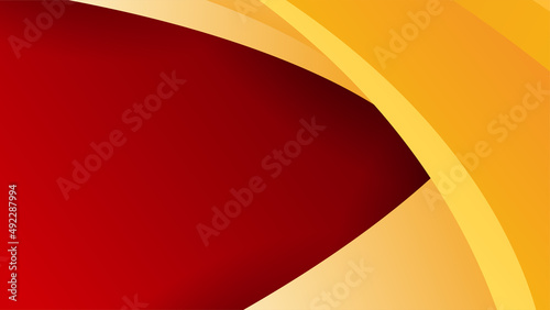 Red background with orange and yellow color composition in abstract. Abstract backgrounds with a combination of lines and circle dots can be used for your ad banners  sale banner template  and more