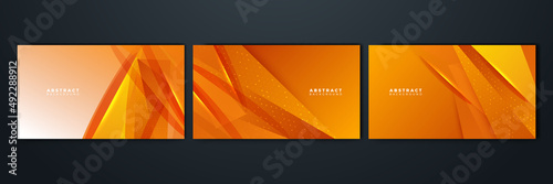 Orange and yellow background color composition in abstract. Abstract backgrounds with a combination of lines and circle dots can be used for your ad banners, sale banner template, presentation