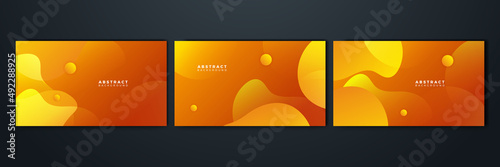 Orange and yellow background color composition in abstract. Abstract backgrounds with a combination of lines and circle dots can be used for your ad banners, sale banner template, presentation