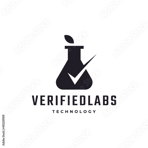 Laboratory Lab Check Verified Logo Vector Design Inspiration