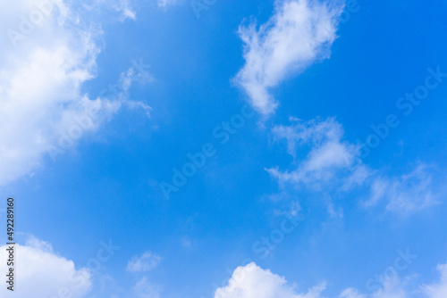 Fototapeta Naklejka Na Ścianę i Meble -  Refreshing blue sky and cloud background material_blue_46