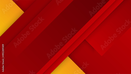 Red background with orange and yellow color composition in abstract. Abstract backgrounds with a combination of lines and circle dots can be used for your ad banners, sale banner template, and more