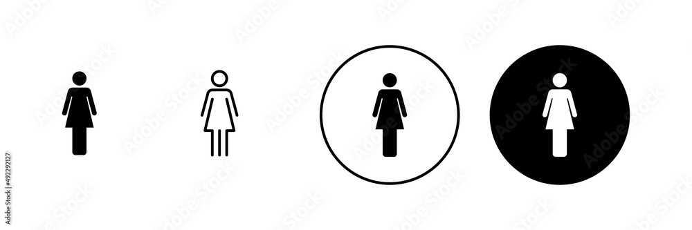 Female icons set. woman sign and symbol Female icons set. woman sign and symbol