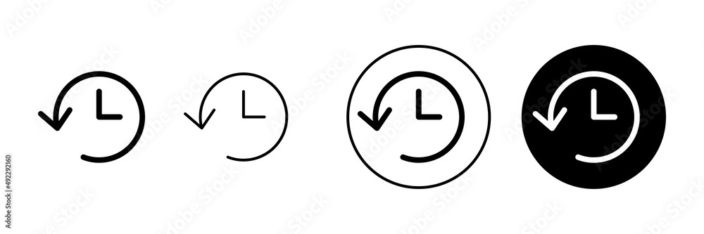 History icons set. recent event history sign and symbol History icons set. recent event history sign and symbol