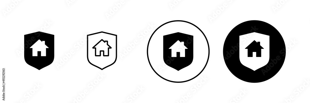 house insurance icons set. house protection sign and symbol house insurance icons set. house protection sign and symbol