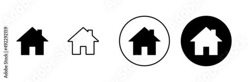 House icons set. Home sign and symbol