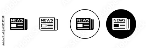 Newspaper icons set. news paper sign and symbolign