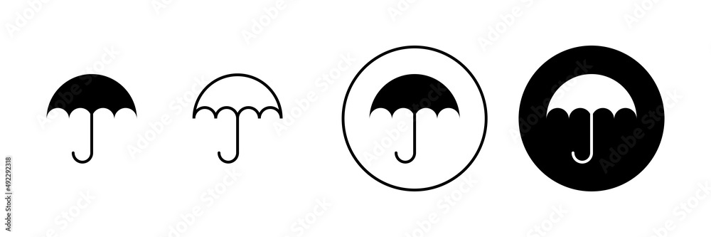 Umbrella icons set. umbrella sign and symbol Umbrella icons set. umbrella sign and symbol