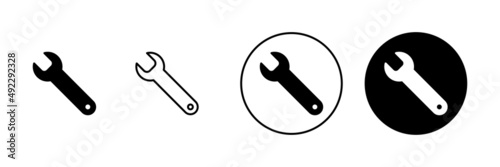 Wrench icons set. repair icon. tools sign and symbol