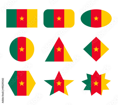 cameroon set of flags with geometric shapes Free Download cameroon set of flags with geometric shapes - GFXLoad