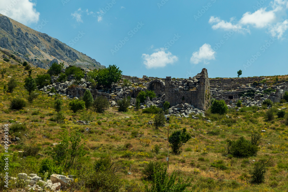 Columns and arches of ancient Roman agora at Sagalassos, Burdur Turkey. The Archaeological Site of Sagalassos Columns and arches of ancient Roman agora at Sagalassos, Burdur Turkey. The Archaeological Site of Sagalassos