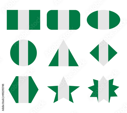 nigeria set of flags with geometric shapes Free Download nigeria set of flags with geometric shapes - GFXLoad