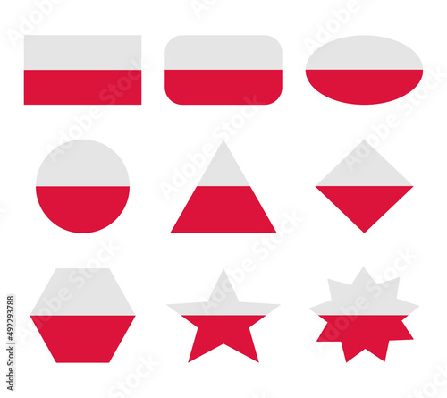 Free Download poland set of flags with geometric shapes - GFXLoad