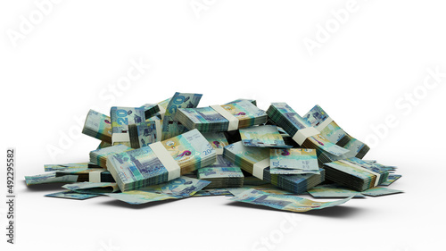 Bild auf Leinwand Stack of Kuwaiti dinar notes