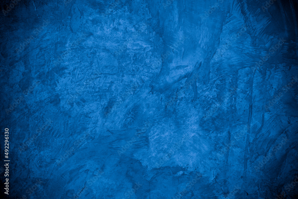 Old wall pattern texture cement blue dark abstract blue color design are light with black gradient background. Old wall pattern texture cement blue dark abstract blue color design are light with black gradient background.