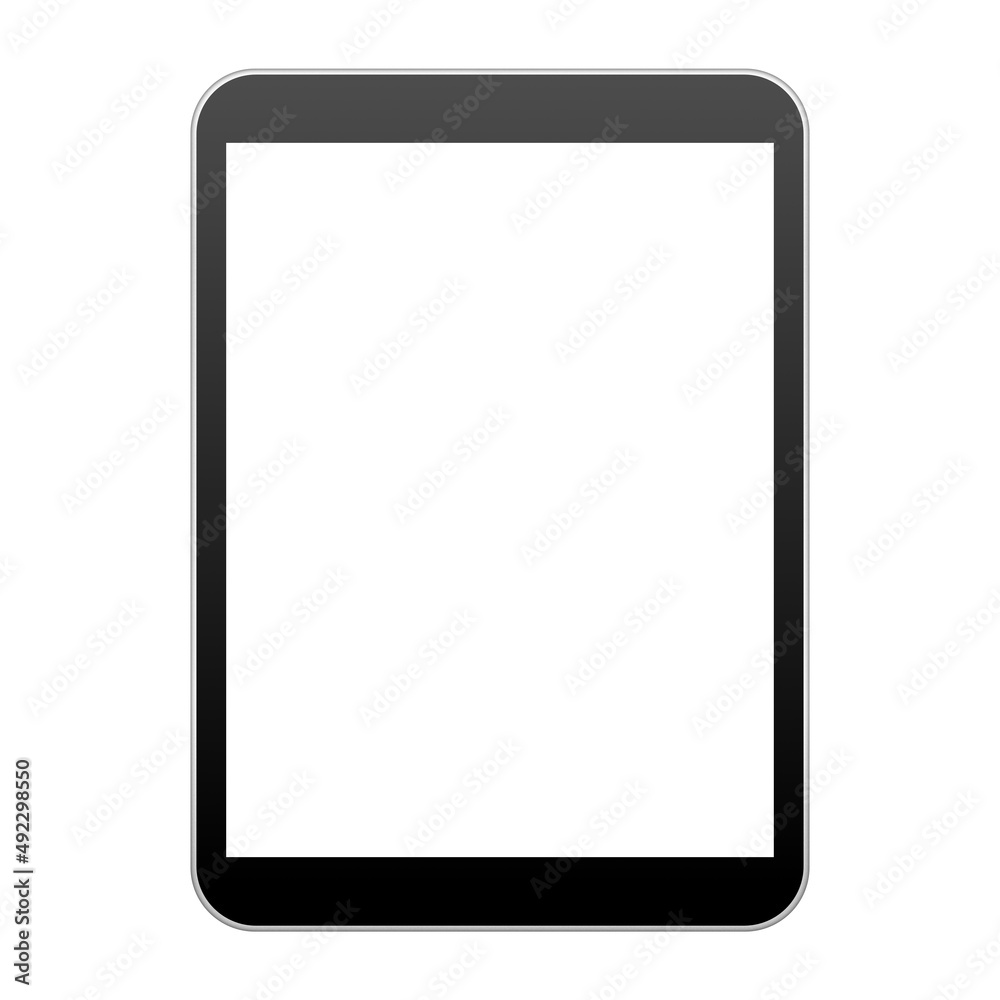 白背景のタブレットのイラスト