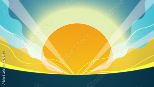 Abstract Clean Sunrise Scene Product Showcase Background
