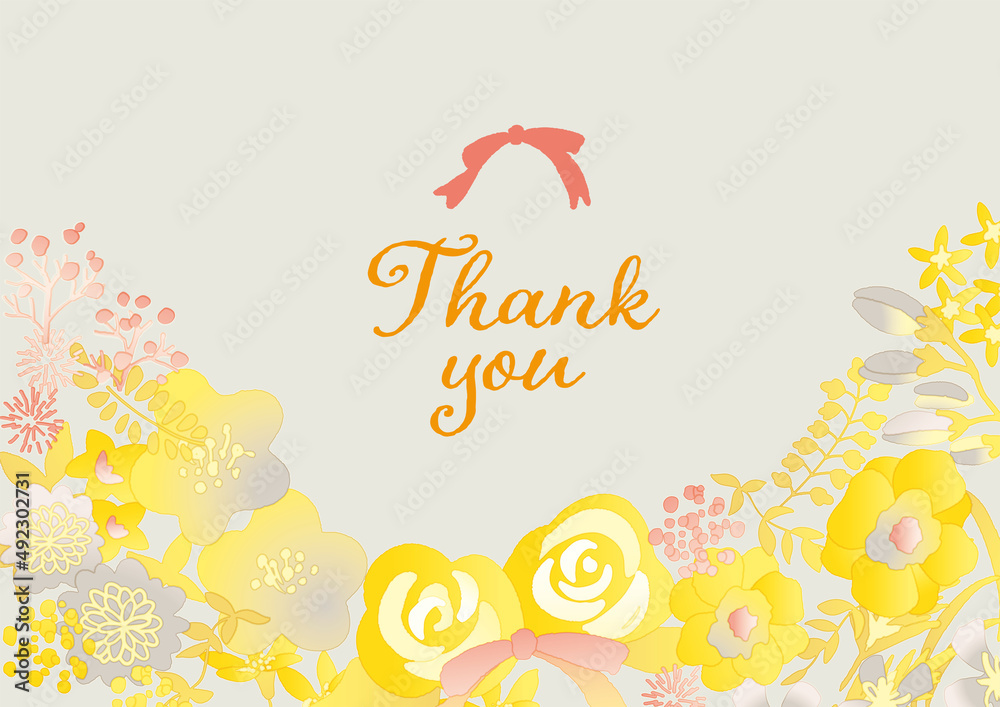 可愛い花のリース ありがとう イラスト 可愛い花のリース ありがとう イラスト