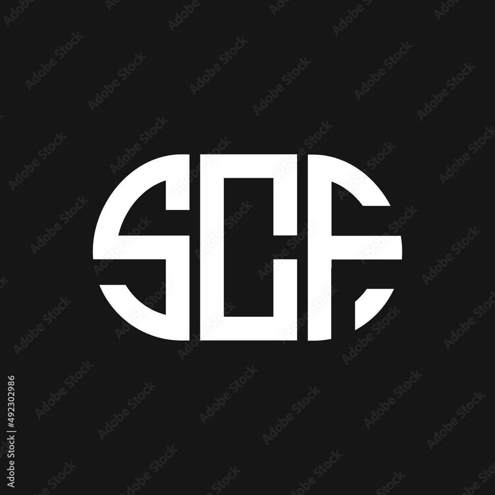 SCF letter logo design on black background. SCF creative initials letter logo concept. SCF letter design. SCF letter logo design on black background. SCF creative initials letter logo concept. SCF letter design.