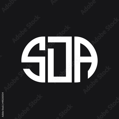 SDA letter logo design on black background. SDA creative initials letter logo concept. SDA letter design. 