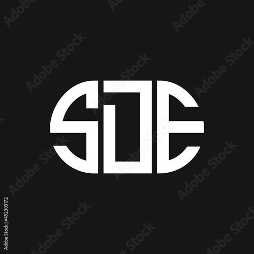 SDE letter logo design on black background. SDE creative initials letter logo concept. SDE letter design. 