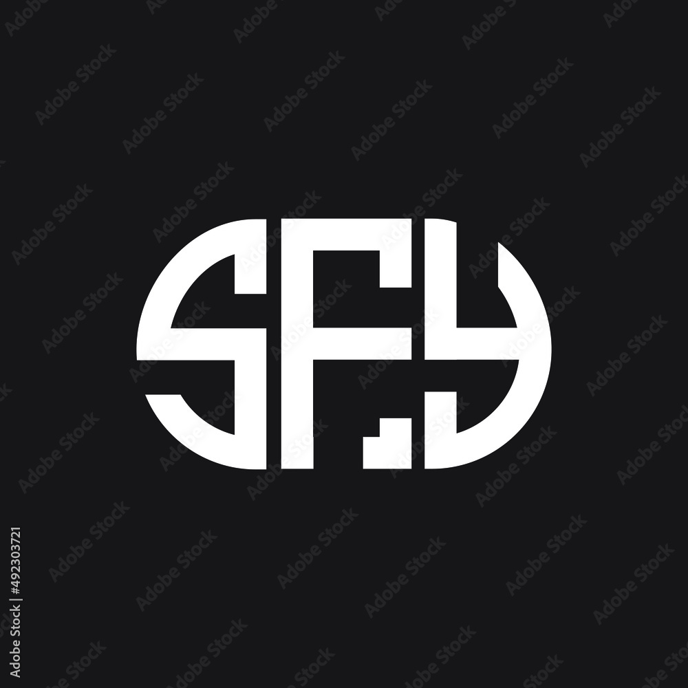 SFY letter logo design on black background. SFY creative initials letter logo concept. SFY letter design. SFY letter logo design on black background. SFY creative initials letter logo concept. SFY letter design.