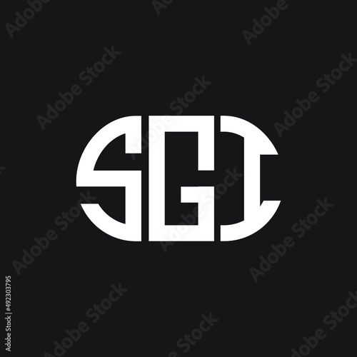SGI letter logo design on black background. SGI creative initials letter logo concept. SGI letter design. 