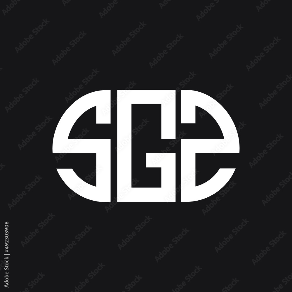Fototapeta premium SGZ letter logo design on black background. SGZ creative initials letter logo concept. SGZ letter design. 