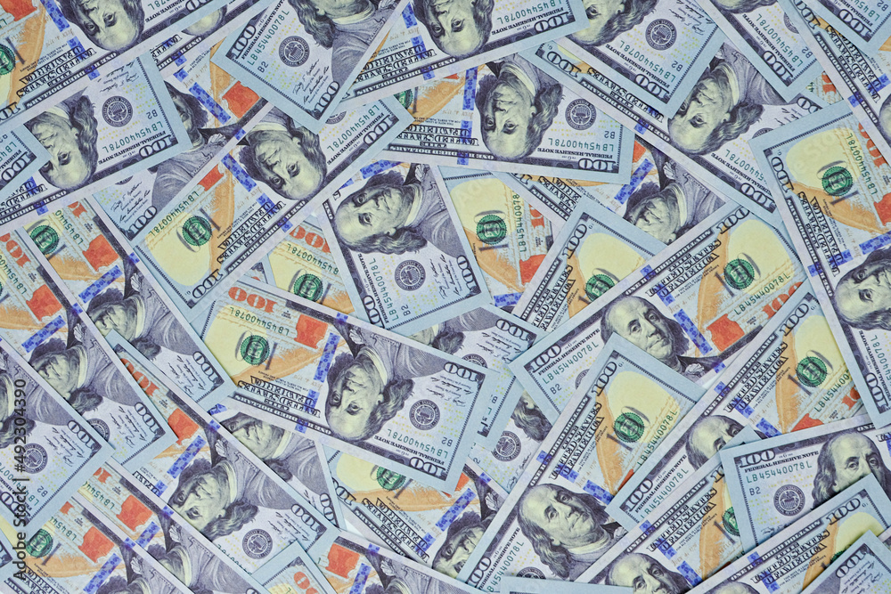 Fototapeta premium US dollar amount 1 dollar placed in the background