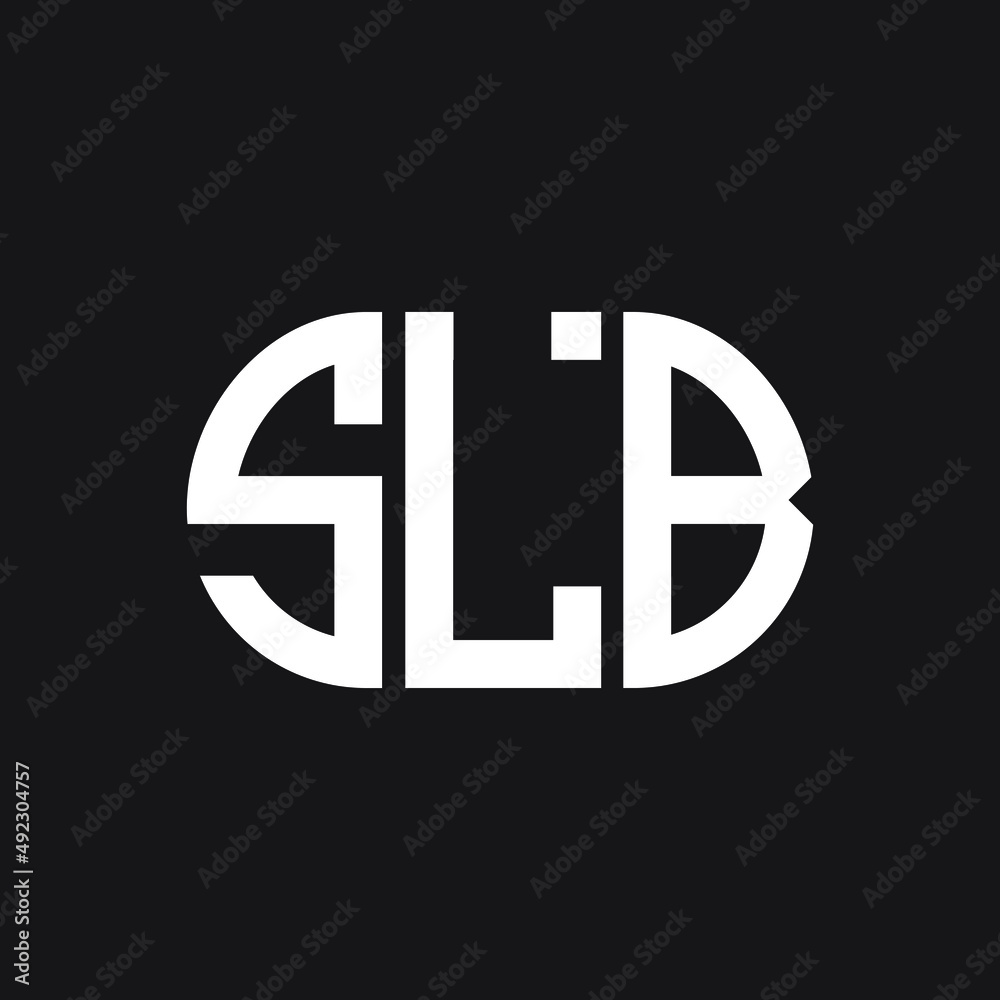 SLB letter logo design on black background. SLB creative initials letter logo concept. SLB letter design.