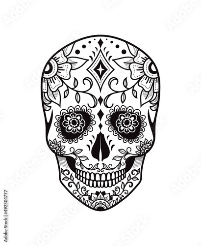 Day of the Dead sugar skull illustration