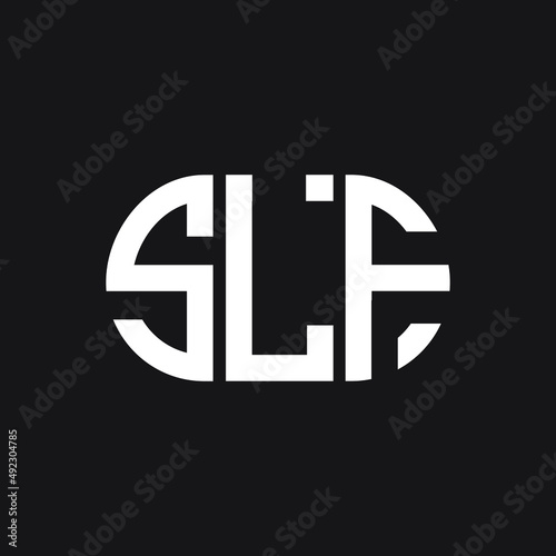 SLF letter logo design on black background. SLF creative initials letter logo concept. SLF letter design. photo