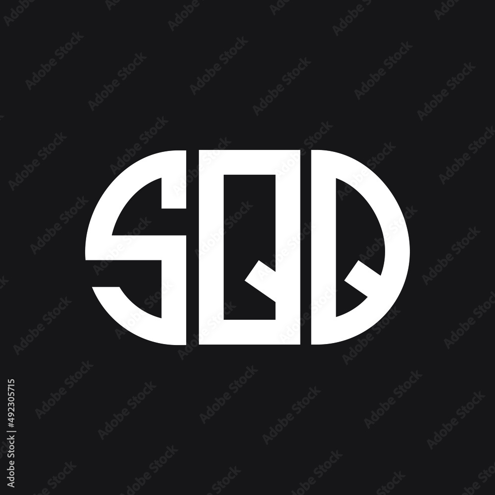 SQQ letter logo design on black background. SQQ creative initials letter logo concept. SQQ letter design. SQQ letter logo design on black background. SQQ creative initials letter logo concept. SQQ letter design.