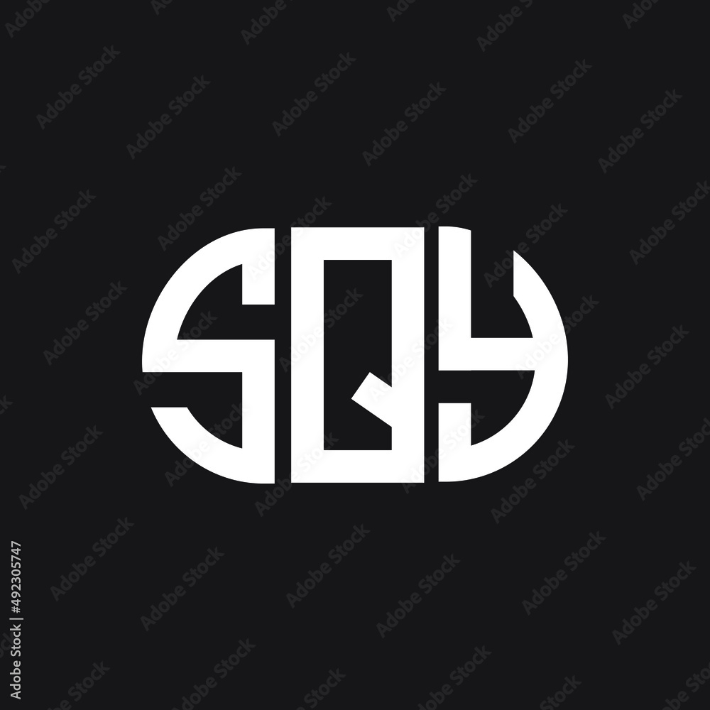 SQY letter logo design on black background. SQY creative initials letter logo concept. SQY letter design. SQY letter logo design on black background. SQY creative initials letter logo concept. SQY letter design.