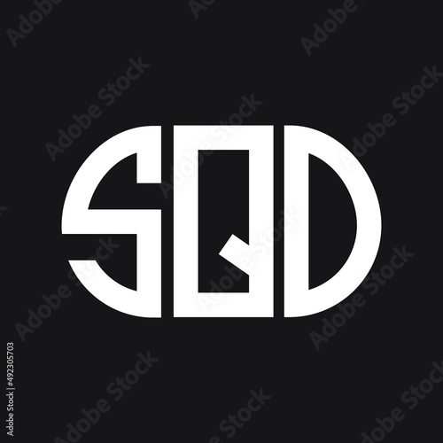 SQO letter logo design on black background. SQO creative initials letter logo concept. SQO letter design. 