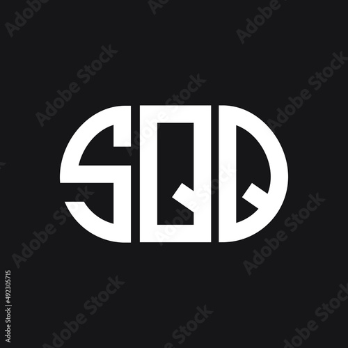 SQQ letter logo design on black background. SQQ creative initials letter logo concept. SQQ letter design. 